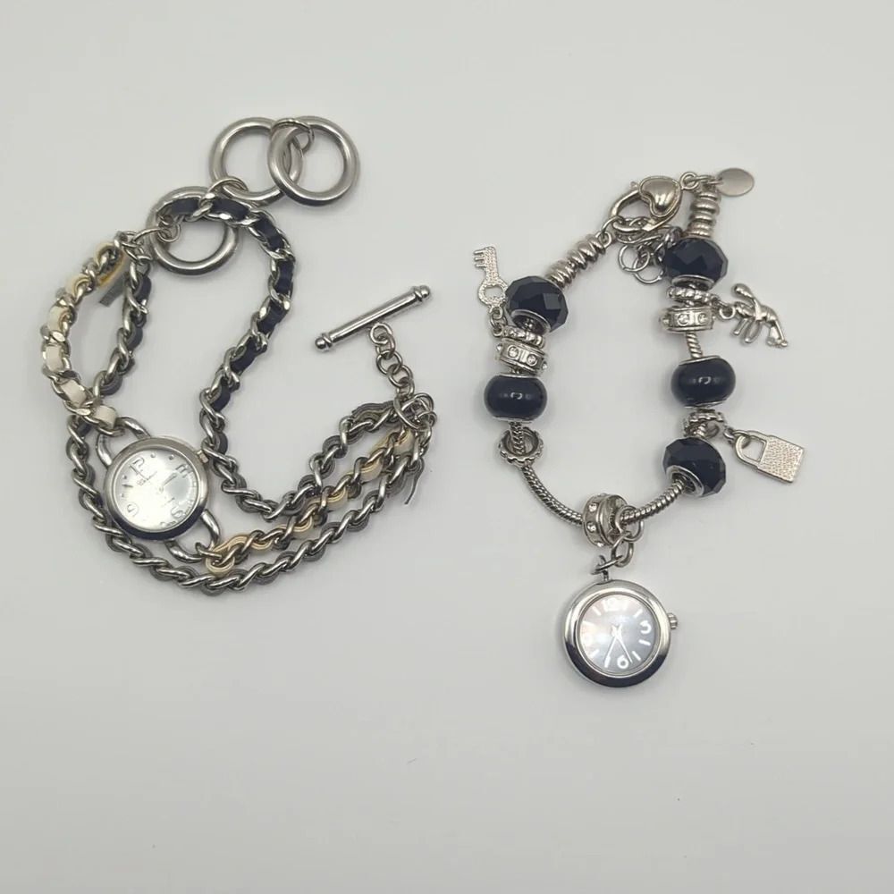 Silver Bracelet Watch Set of Two